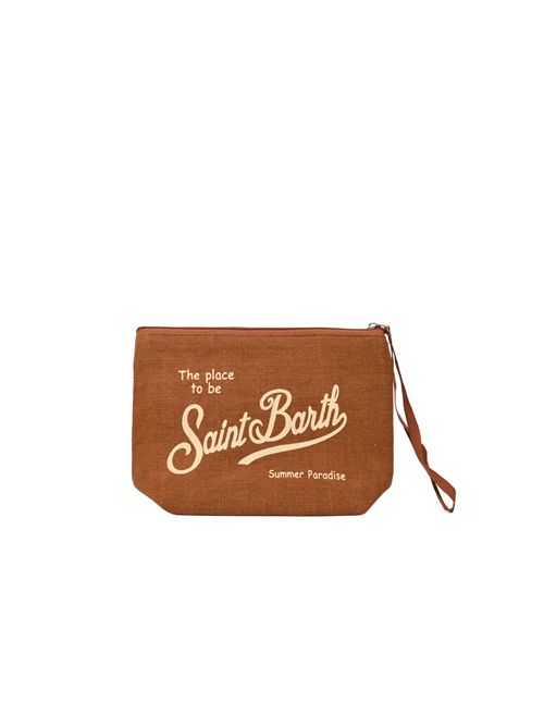 Pochette Aline Linen in lino Marrone Mc2 Saint Barth | ALI000400396L